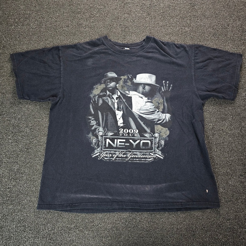 Vintage Ne-Yo 2009 Tour Shirt Mens XL Year of the Gentleman Black rap Tee Y2K